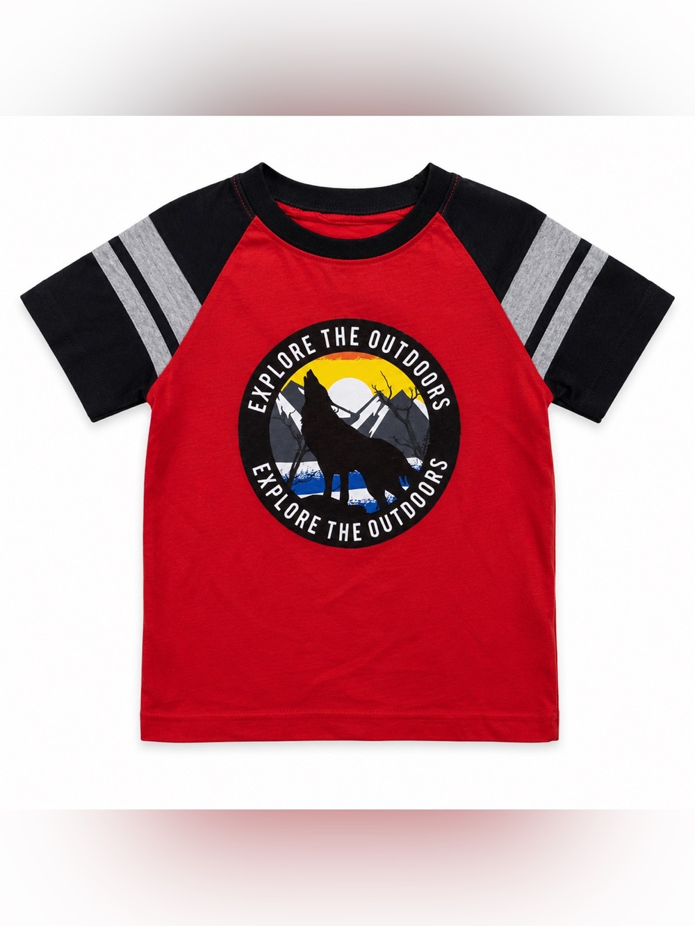Garanimals Red Raglan Wolf Graphic Tee